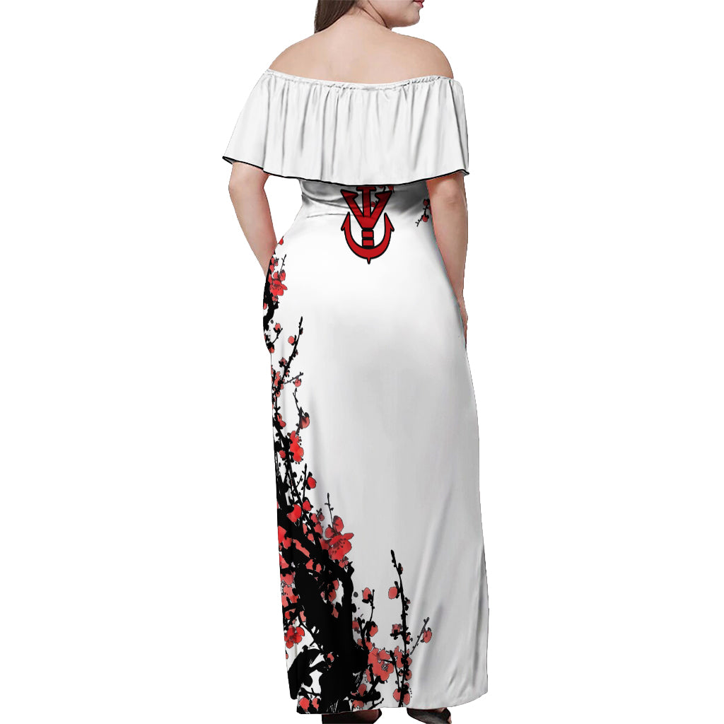 Vegeta Anime Japan Style Off Shoulder Maxi Dress