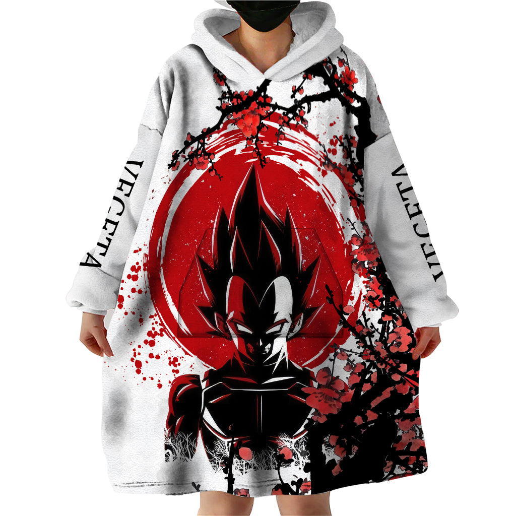 Vegeta Anime Japan Style Wearable Blanket Hoodie