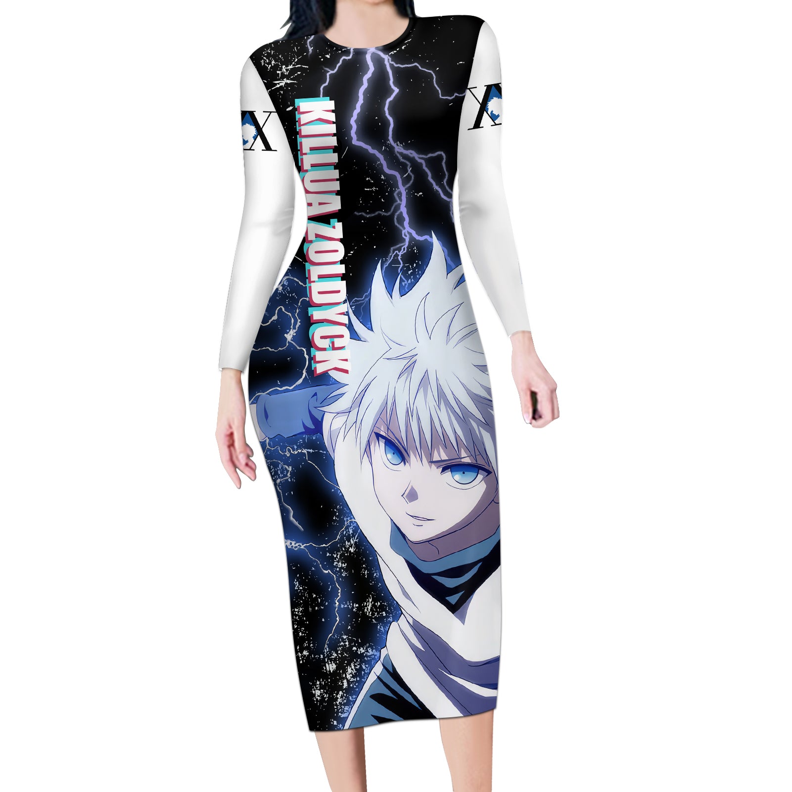 Killua Zoldyck Long Sleeve Bodycon Dress