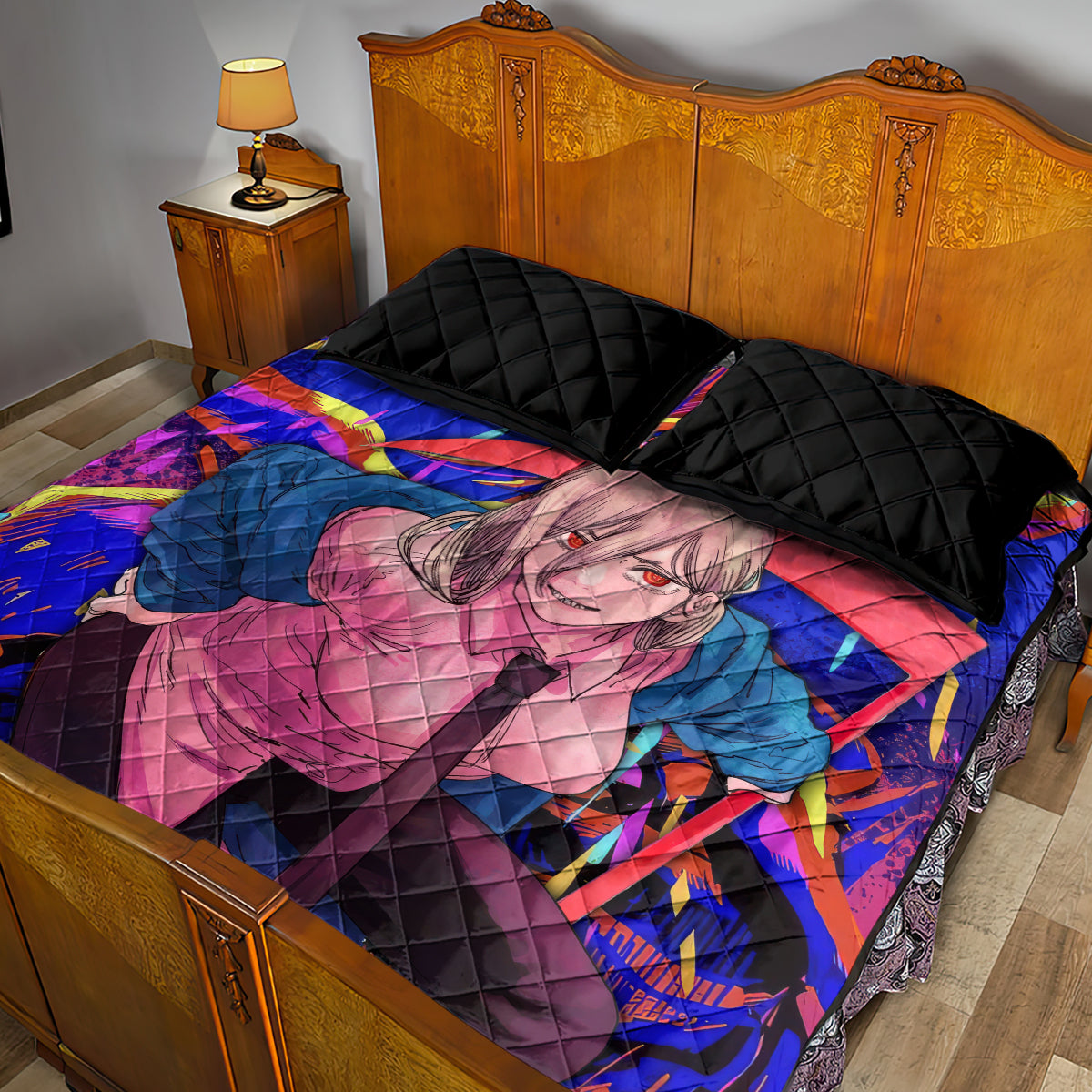 Power Chansaw Man Quilt Bed Set