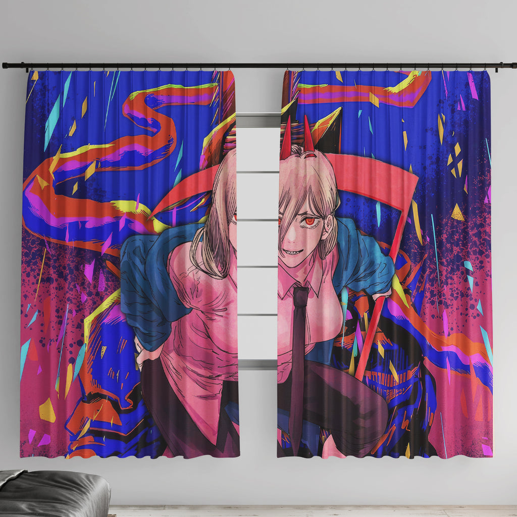 Power Chansaw Man Window Curtain