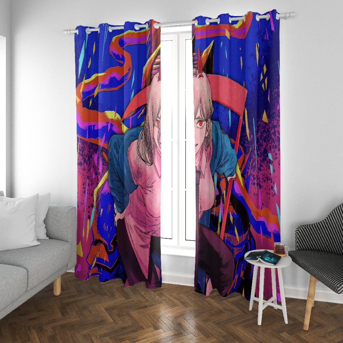 Power Chansaw Man Window Curtain