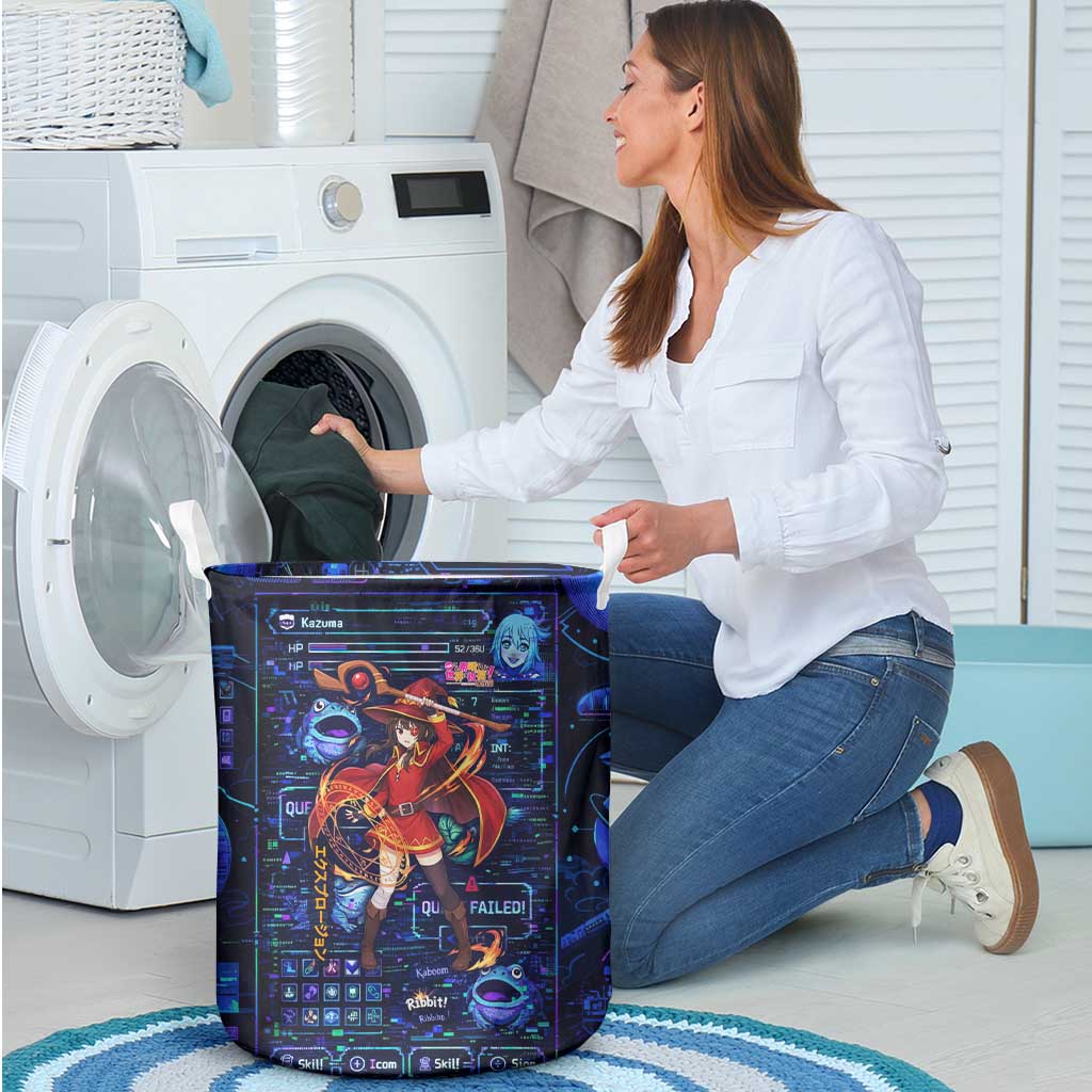 Megumin Crimson Demon Laundry Basket Retro Anime RPG Interface Style
