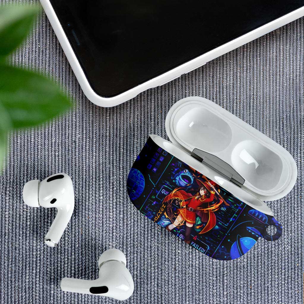 Megumin Crimson Demon AirPods Case Retro Anime RPG Interface Style