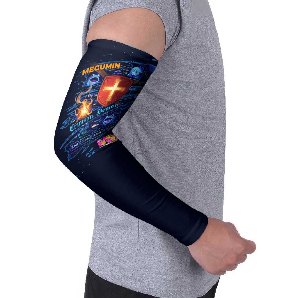 Megumin Crimson Demon Arm Sleeves Retro Anime RPG Interface Style