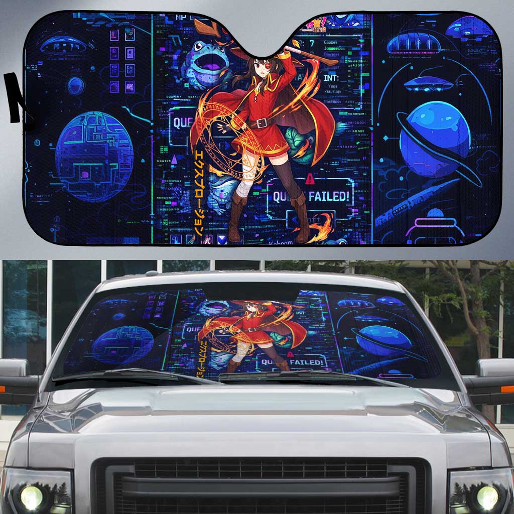 Megumin Crimson Demon Auto Sun Shade Retro Anime RPG Interface Style