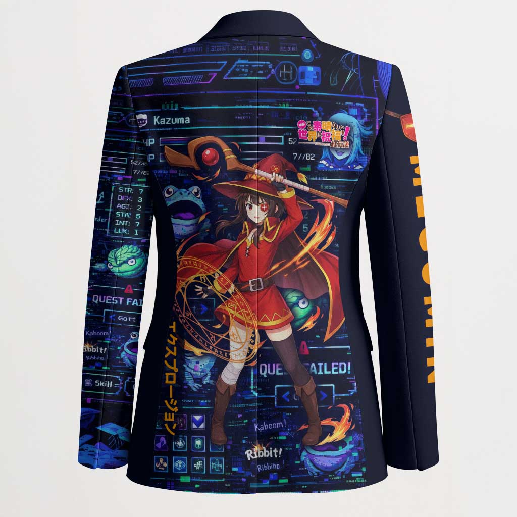 Megumin Crimson Demon Blazer Retro Anime RPG Interface Style