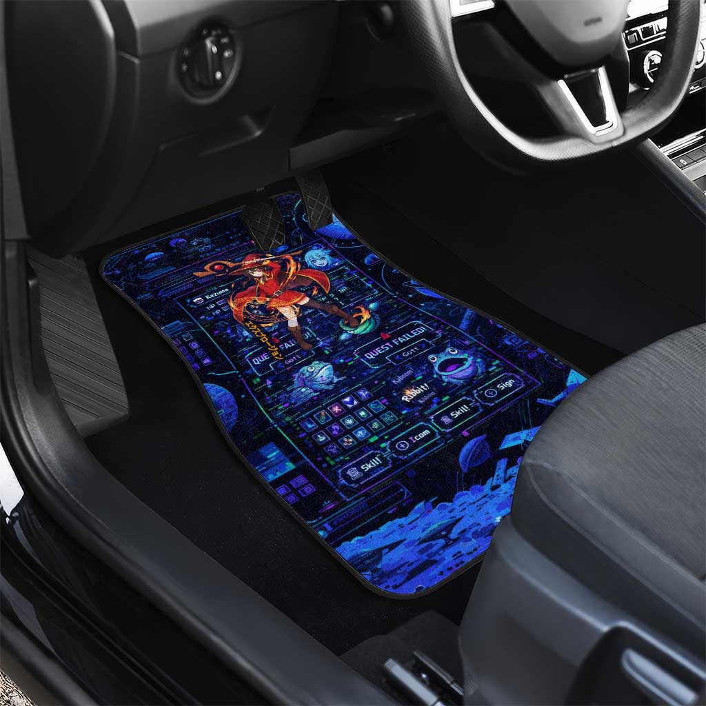 Megumin Crimson Demon Car Mats Retro Anime RPG Interface Style