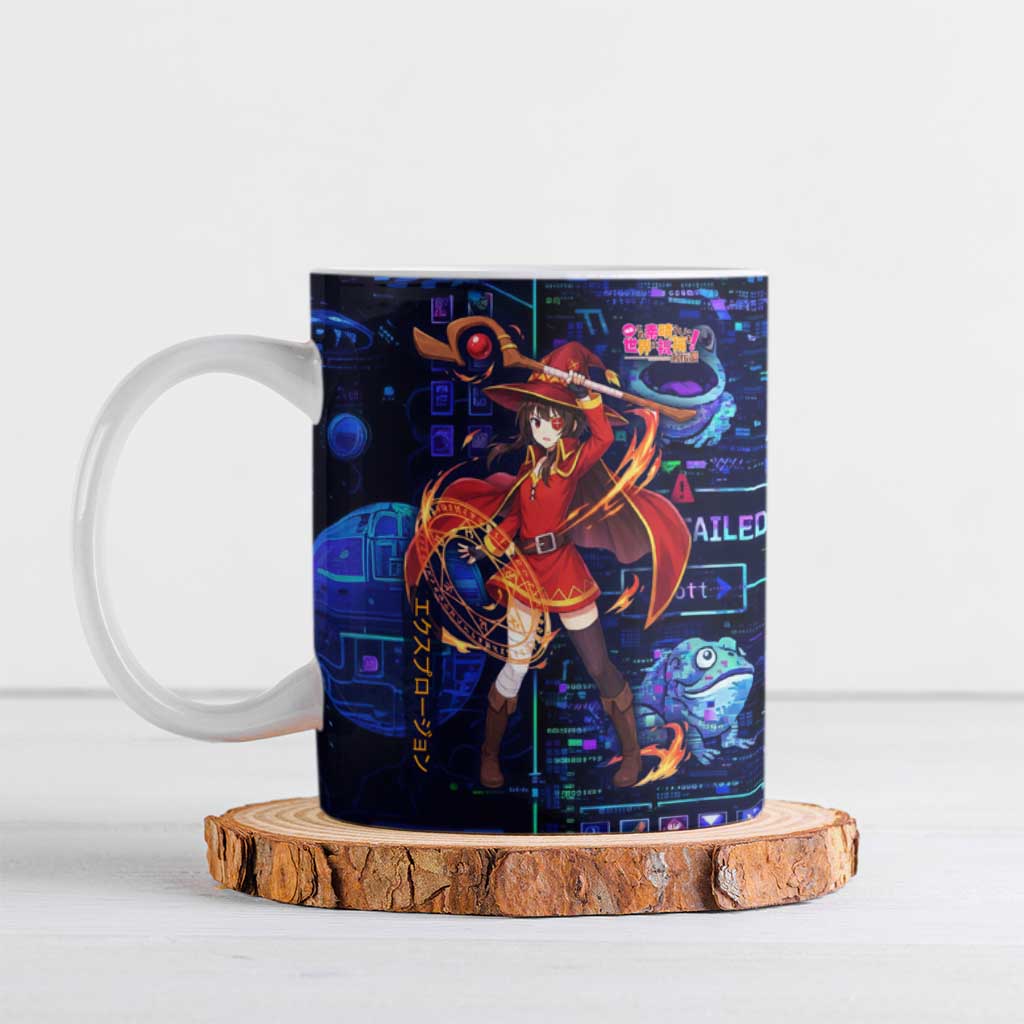 Megumin Crimson Demon Ceramic Mug Retro Anime RPG Interface Style