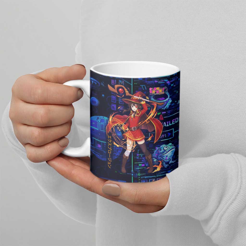 Megumin Crimson Demon Ceramic Mug Retro Anime RPG Interface Style