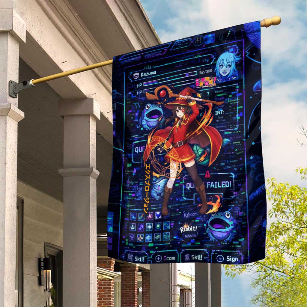 Megumin Crimson Demon Garden Flag Retro Anime RPG Interface Style