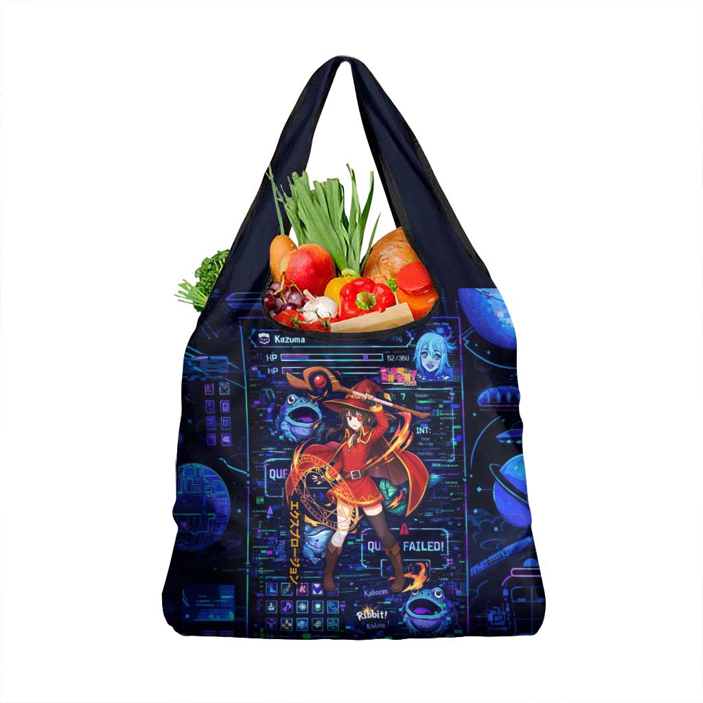 Megumin Crimson Demon Grocery Bag Retro Anime RPG Interface Style