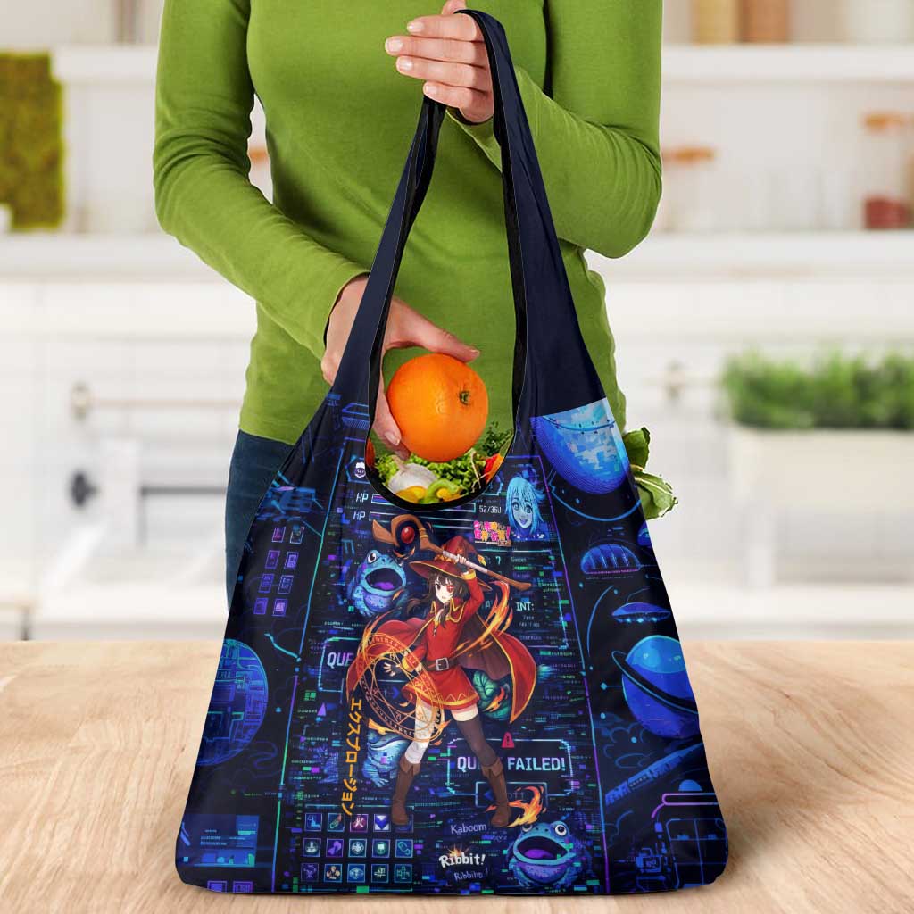 Megumin Crimson Demon Grocery Bag Retro Anime RPG Interface Style