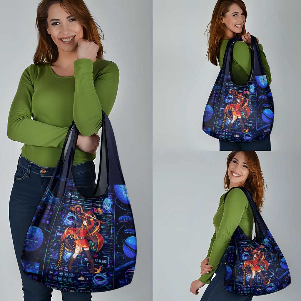 Megumin Crimson Demon Grocery Bag Retro Anime RPG Interface Style