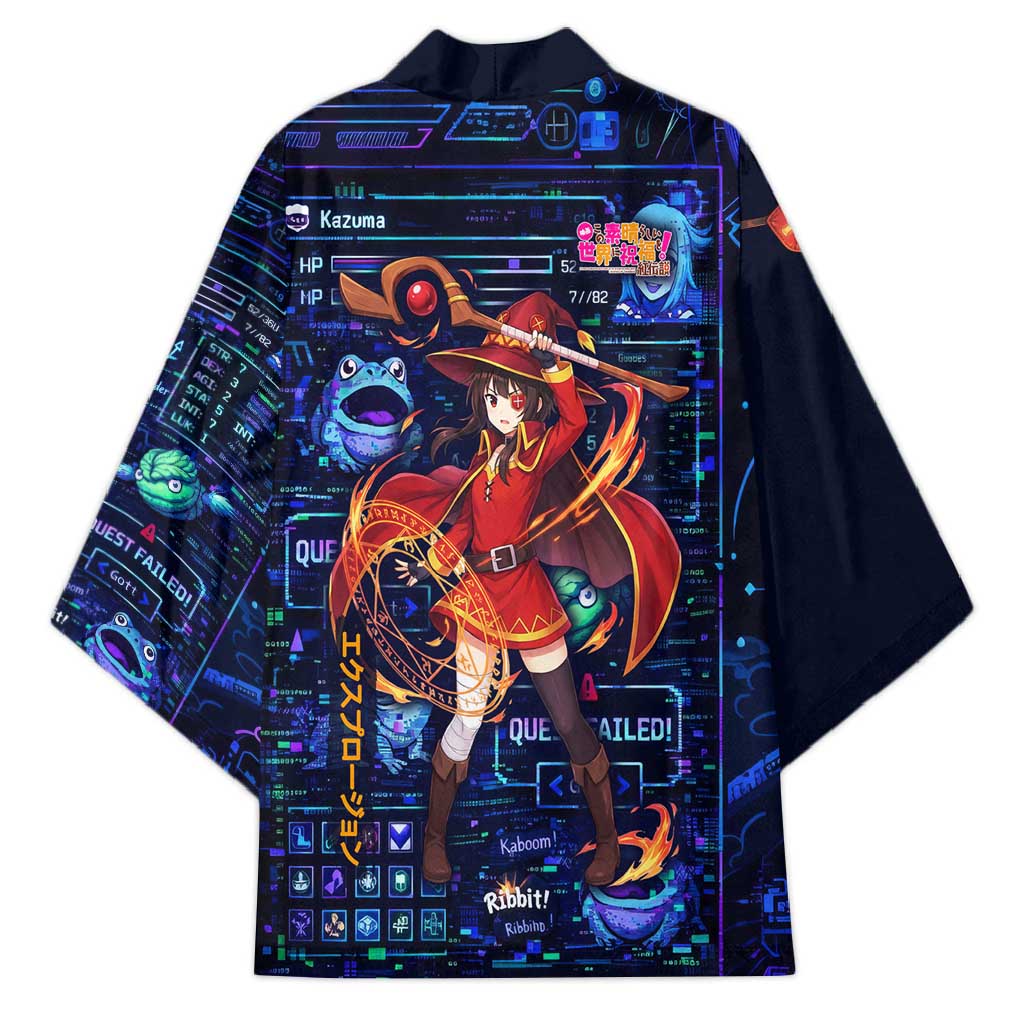 Megumin Crimson Demon Kimono Retro Anime RPG Interface Style