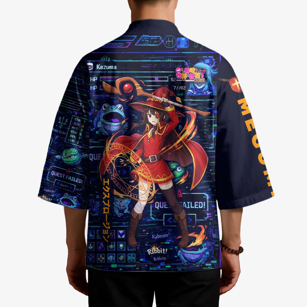 Megumin Crimson Demon Kimono Retro Anime RPG Interface Style