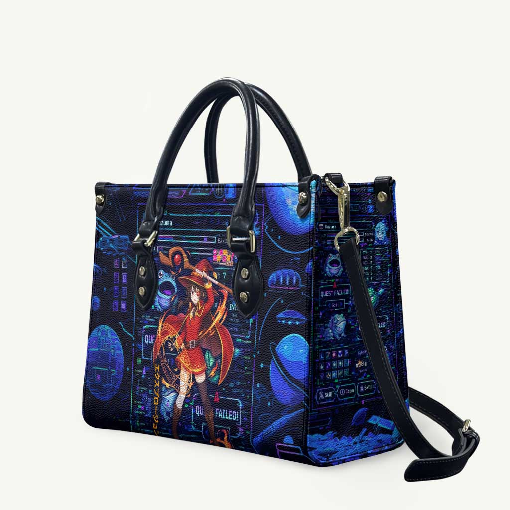 Megumin Crimson Demon Leather Bag Retro Anime RPG Interface Style