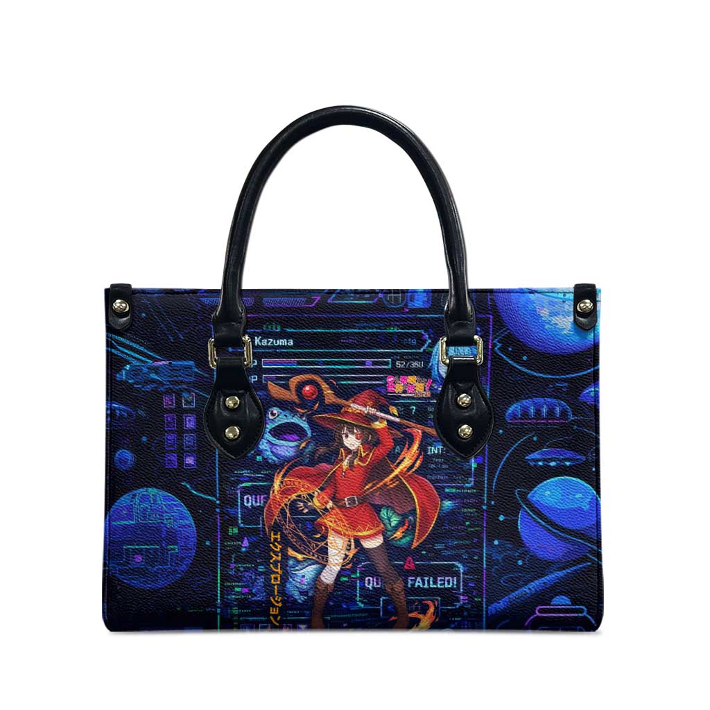 Megumin Crimson Demon Leather Bag Retro Anime RPG Interface Style