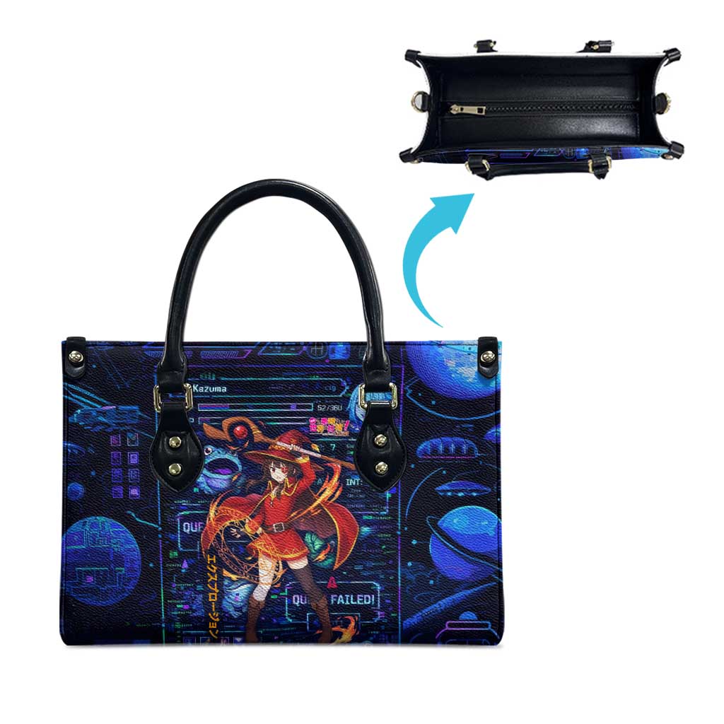 Megumin Crimson Demon Leather Bag Retro Anime RPG Interface Style