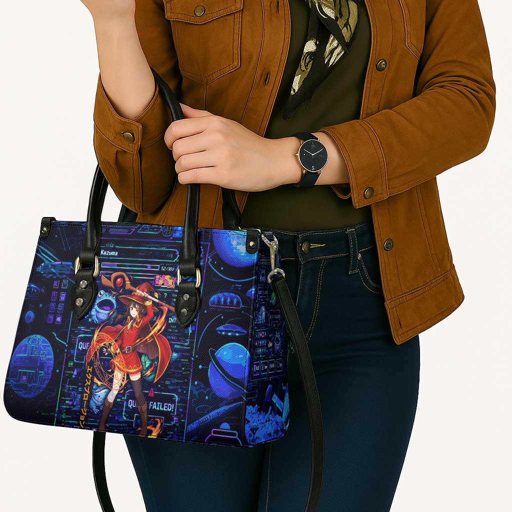 Megumin Crimson Demon Leather Bag Retro Anime RPG Interface Style