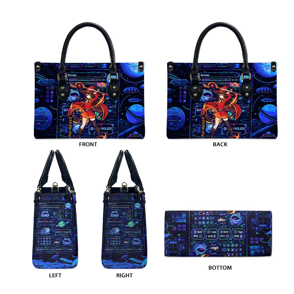 Megumin Crimson Demon Leather Bag Retro Anime RPG Interface Style