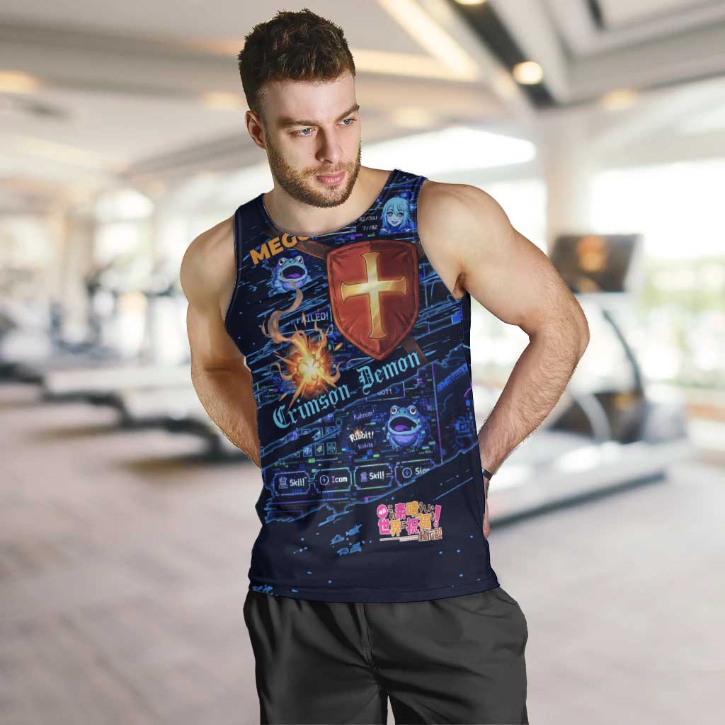 Megumin Crimson Demon Men Tank Top Retro Anime RPG Interface Style