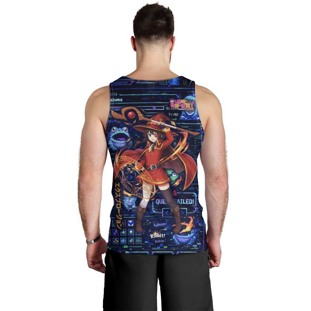 Megumin Crimson Demon Men Tank Top Retro Anime RPG Interface Style