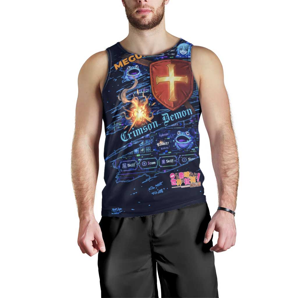 Megumin Crimson Demon Men Tank Top Retro Anime RPG Interface Style