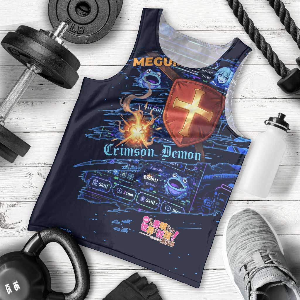 Megumin Crimson Demon Men Tank Top Retro Anime RPG Interface Style