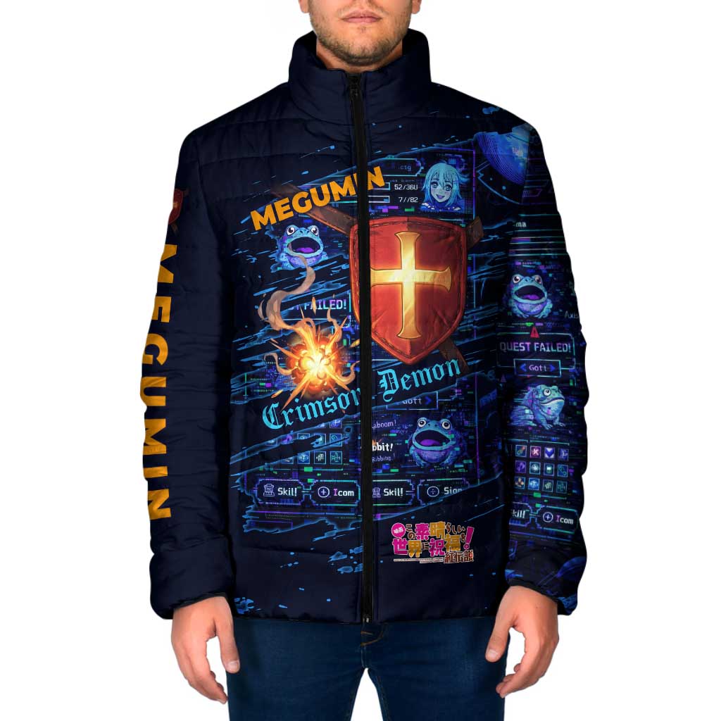 Megumin Crimson Demon Padded Jacket Retro Anime RPG Interface Style