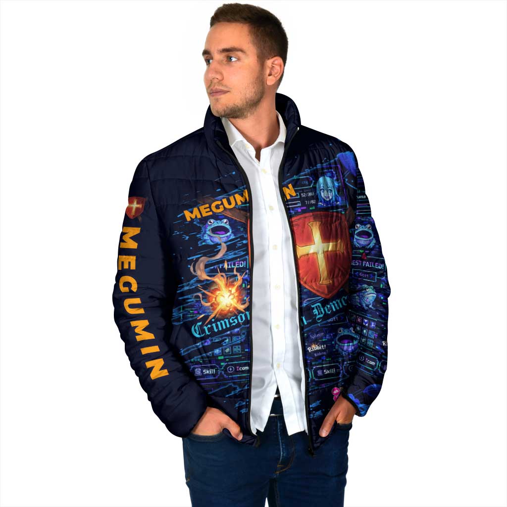Megumin Crimson Demon Padded Jacket Retro Anime RPG Interface Style