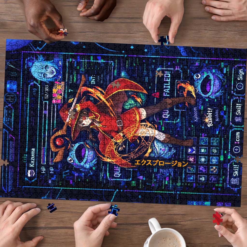 Megumin Crimson Demon Puzzle Retro Anime RPG Interface Style