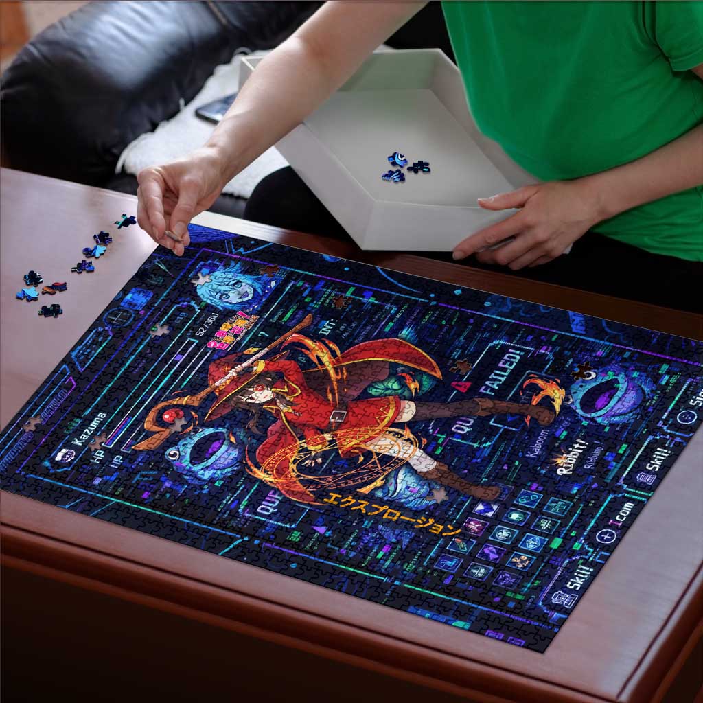 Megumin Crimson Demon Puzzle Retro Anime RPG Interface Style