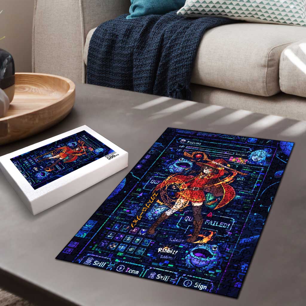 Megumin Crimson Demon Puzzle Retro Anime RPG Interface Style