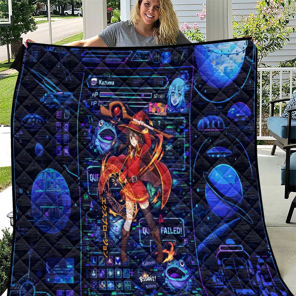 Megumin Crimson Demon Quilt Retro Anime RPG Interface Style
