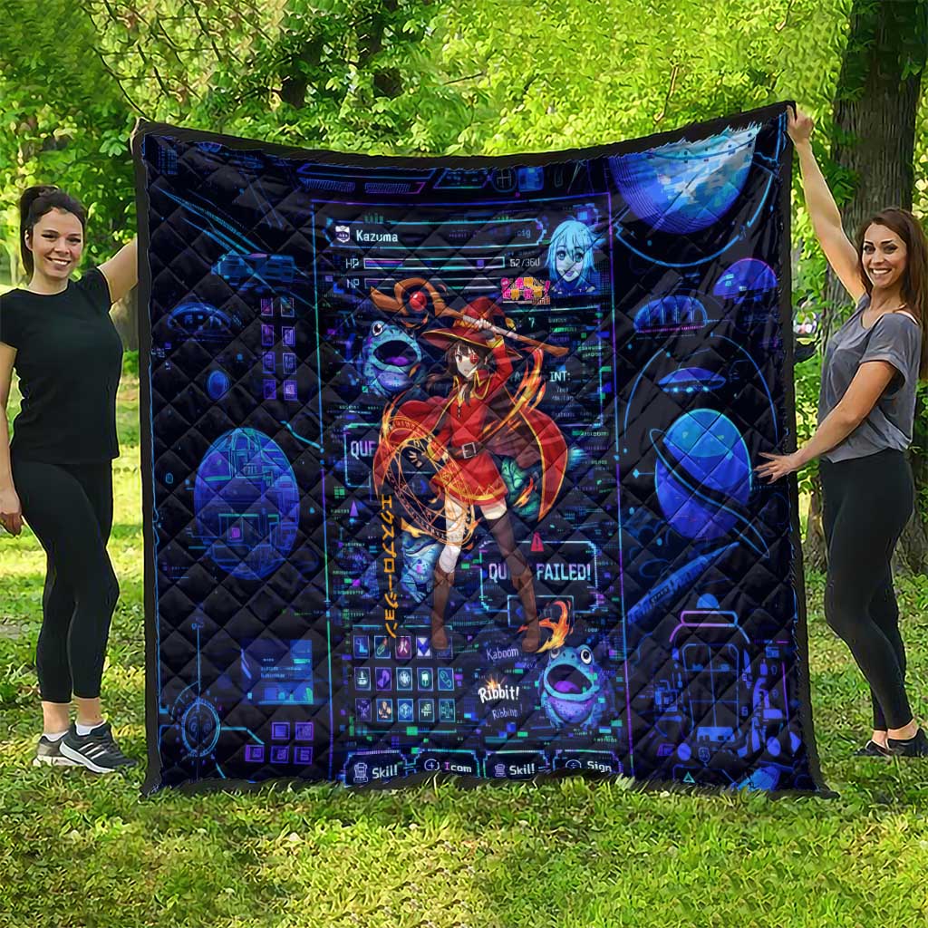 Megumin Crimson Demon Quilt Retro Anime RPG Interface Style