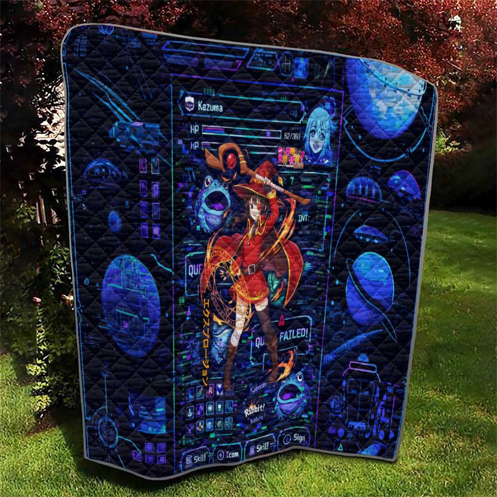 Megumin Crimson Demon Quilt Retro Anime RPG Interface Style