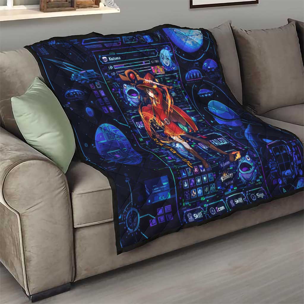 Megumin Crimson Demon Quilt Retro Anime RPG Interface Style