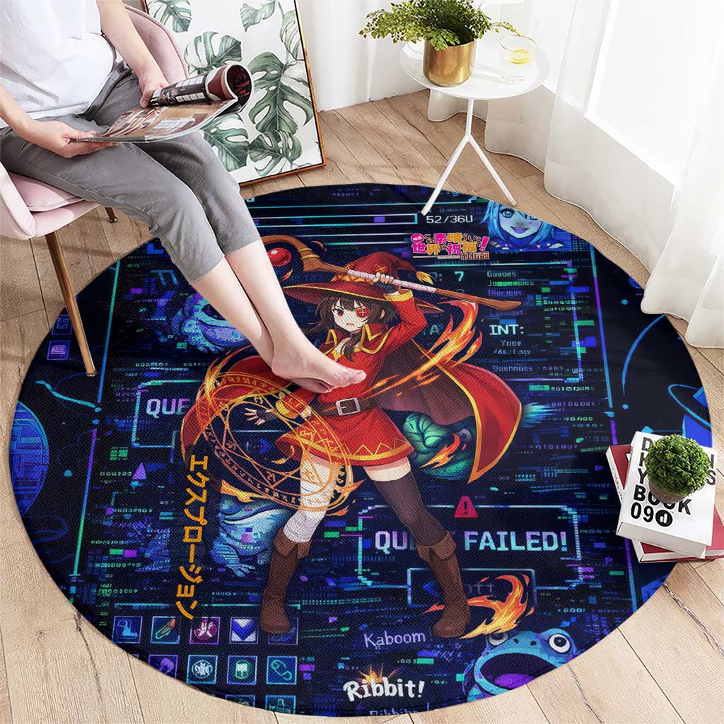 Megumin Crimson Demon Round Carpet Retro Anime RPG Interface Style