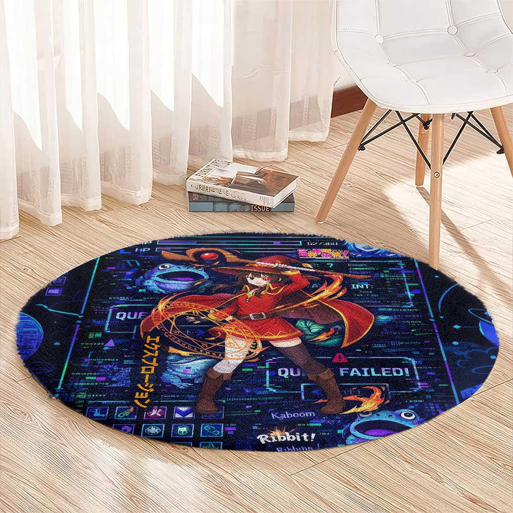 Megumin Crimson Demon Round Carpet Retro Anime RPG Interface Style
