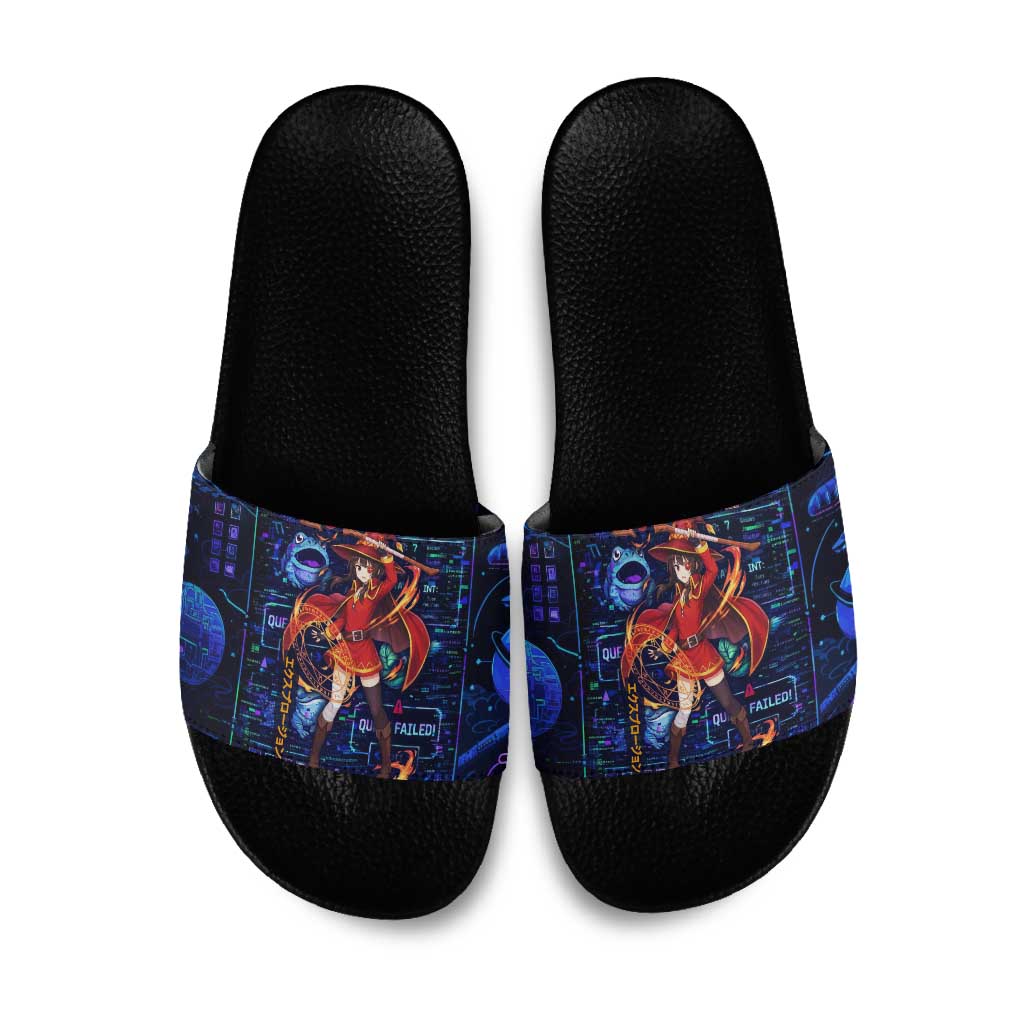 Megumin Crimson Demon Slide Sandals Retro Anime RPG Interface Style