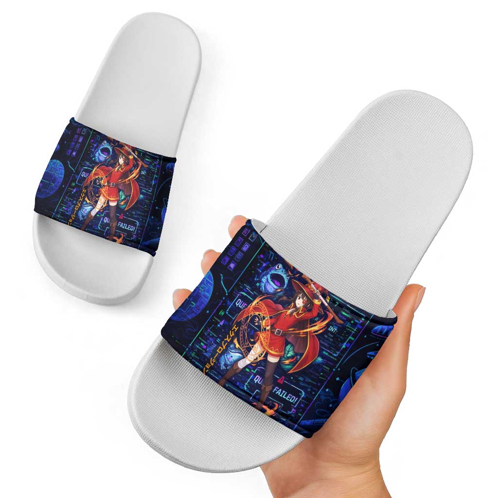 Megumin Crimson Demon Slide Sandals Retro Anime RPG Interface Style