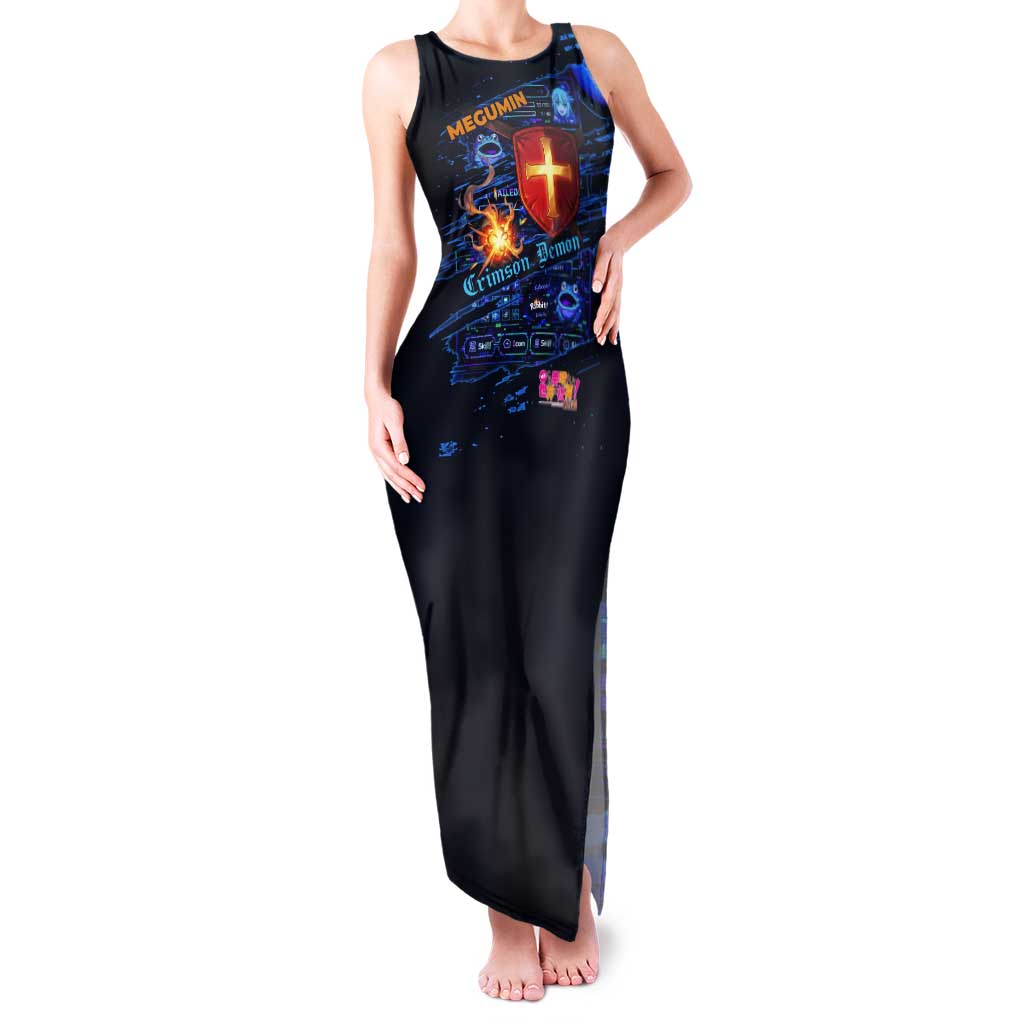 Megumin Crimson Demon Tank Maxi Dress Retro Anime RPG Interface Style