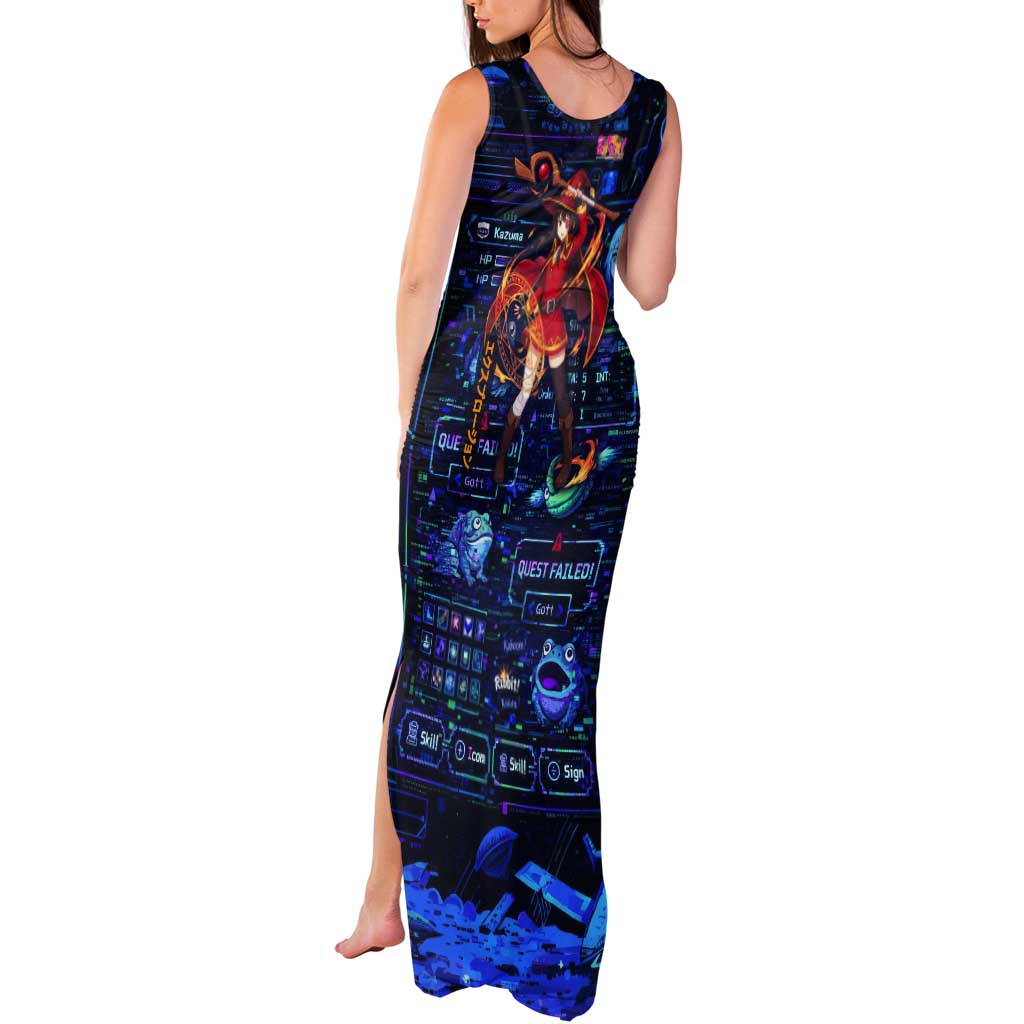 Megumin Crimson Demon Tank Maxi Dress Retro Anime RPG Interface Style