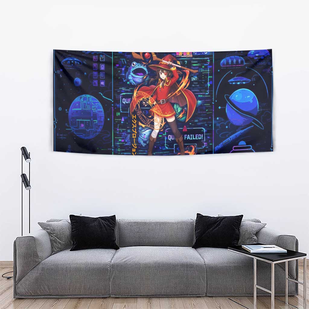 Megumin Crimson Demon Tapestry Retro Anime RPG Interface Style