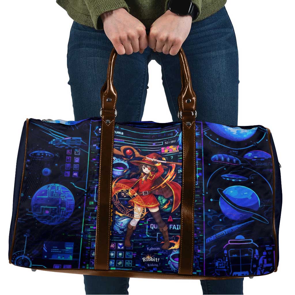 Megumin Crimson Demon Travel Bag Retro Anime RPG Interface Style