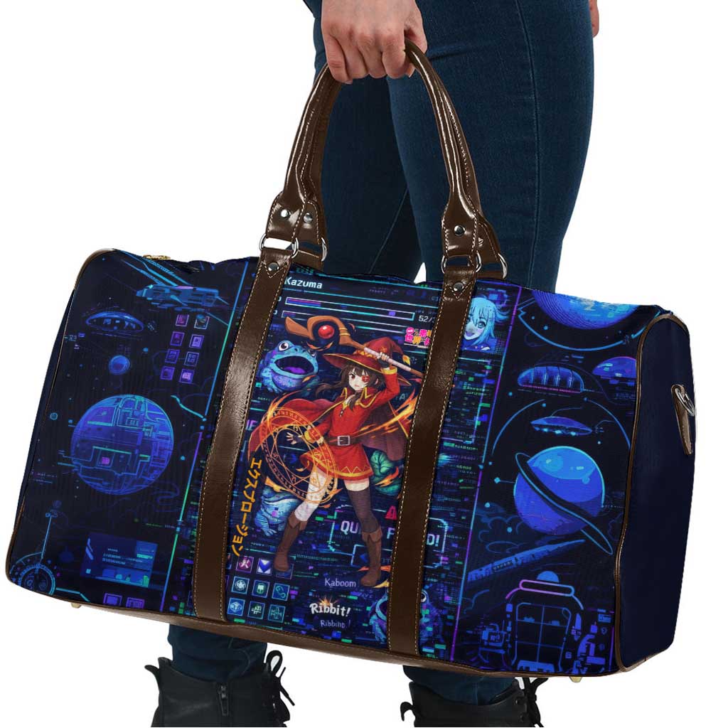 Megumin Crimson Demon Travel Bag Retro Anime RPG Interface Style