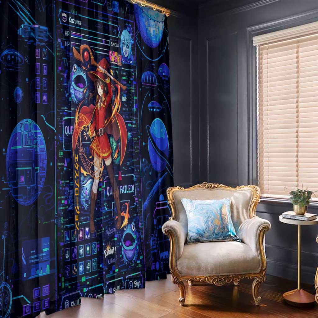 Megumin Crimson Demon Window Curtain Retro Anime RPG Interface Style