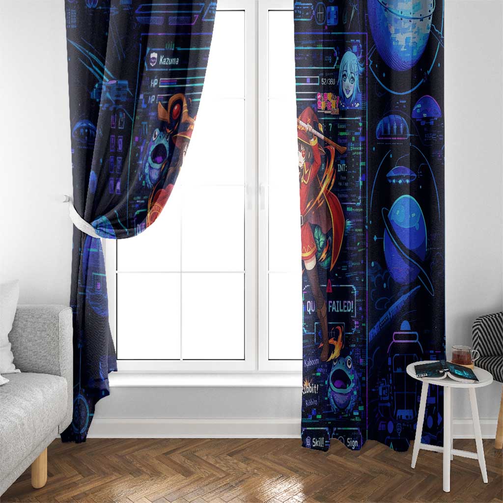 Megumin Crimson Demon Window Curtain Retro Anime RPG Interface Style