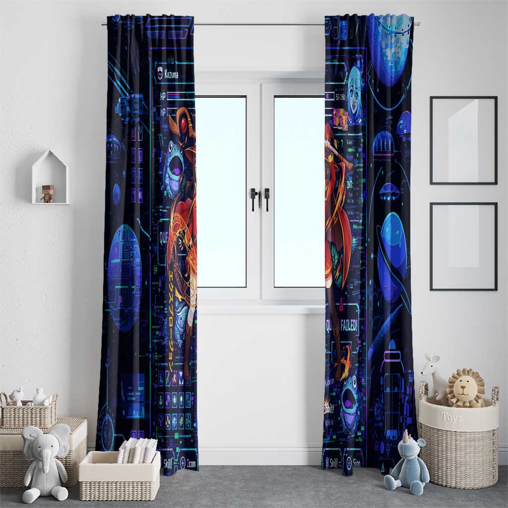 Megumin Crimson Demon Window Curtain Retro Anime RPG Interface Style